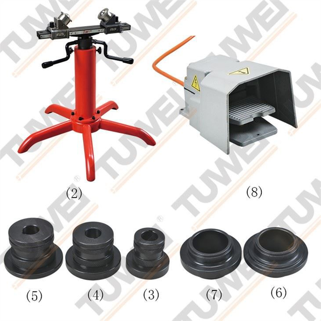 Outils de rainure de rouleau de tuyau de 12 pouces avec interrupteur au pied